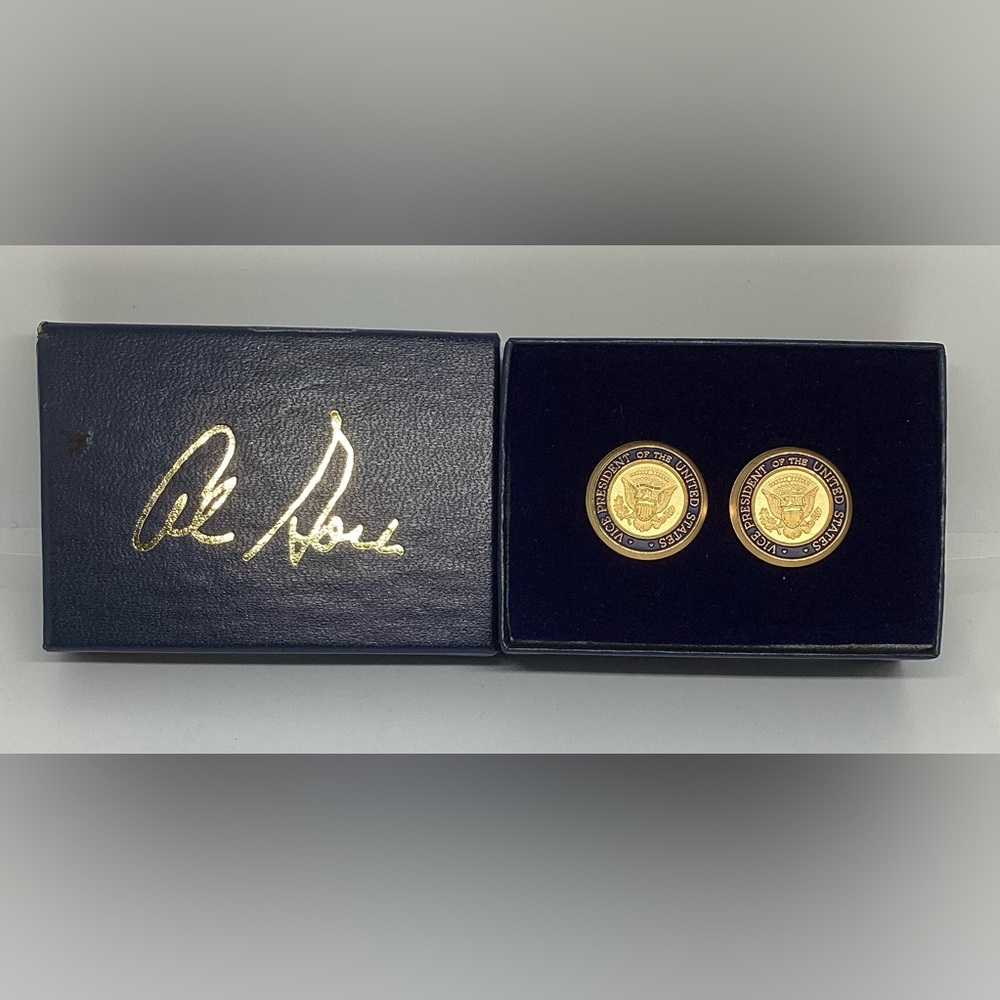 Al Gore Vice President Enamel Cufflinks White House Commemorative